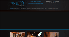 Desktop Screenshot of prioryrecordingstudios.co.uk